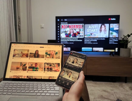 YouTube eri näytöillä